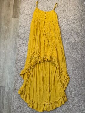BB Dakota by Steve Madden Yellow Ruffled High-Low Dress